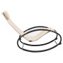 Tumbona con almohada acero y textilene crema de vidaXL, Tumbonas - Ref: Foro24-317585, Precio: 61,90 €, Descuento: %