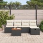 Juego de Sofá de Jardín de 6 Piezas con Cojines Negro Poliratán by , Outdoor sofas - Ref: Foro24-3359446, Price: 359,59 €, Di...