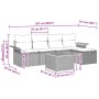 Juego de Sofá de Jardín de 6 Piezas con Cojines Negro Poliratán by , Outdoor sofas - Ref: Foro24-3359446, Price: 359,59 €, Di...