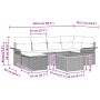 Conjunto de Sofá de Jardín de 7 Piezas con Cojines Beige Ratán Poliéster by , Outdoor sofas - Ref: Foro24-3359456, Price: 471...