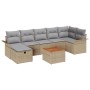 Set de Sofá de Jardín de 8 Piezas con Cojines Beige Ratán Poliéster | Foro24.es | Tu tienda online para hogar, jardín y más Foro24.es