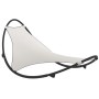 Tumbona mecedora con ruedas acero y tejido textilene crema de vidaXL, Tumbonas - Ref: Foro24-317605, Precio: 82,58 €, Descuen...