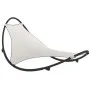 Tumbona mecedora con ruedas acero y tejido textilene crema de vidaXL, Tumbonas - Ref: Foro24-317605, Precio: 91,13 €, Descuen...