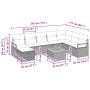 Conjunto de Sofás de Jardín de 9 Piezas con Cojines Beige Poliratán, Sofá de Jardín de 2 Plazas con Cojines Beige Poliratán | Foro24.es | Tu tienda online para hogar, jardín y más Foro24.es