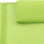Tumbona con almohada acero y textilene verde