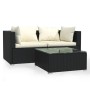 3-teiliges Gartenmöbel-Set und schwarze synthetische Rattankissen von vidaXL, Gartensets - Ref: Foro24-317488, Preis: 295,19 ...