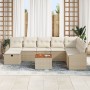 Conjunto de sofá de jardín de 9 piezas con cojines beige de ratán sintético by , Outdoor sofas - Ref: Foro24-3359582, Price: ...