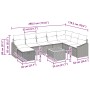 Conjunto de sofá de jardín de 9 piezas con cojines beige de ratán sintético by , Outdoor sofas - Ref: Foro24-3359582, Price: ...