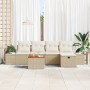 Set de Sofá de Jardín de 6 Piezas con Cojines Beige Poliratán by , Outdoor sofas - Ref: Foro24-3359589, Price: 399,35 €, Disc...