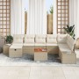 Conjunto de Sofás de Jardín de 9 Piezas con Cojines Beige de Poliratán by , Outdoor sofas - Ref: Foro24-3359610, Price: 594,2...