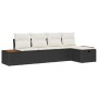 Conjunto de sofá de jardín de 5 piezas con cojines negro poliratán by , Outdoor sofas - Ref: Foro24-3359619, Price: 346,25 €,...