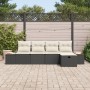Conjunto de sofá de jardín de 5 piezas con cojines negro poliratán by , Outdoor sofas - Ref: Foro24-3359619, Price: 346,25 €,...