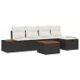Juego de Sofá de Jardín de 6 Piezas con Cojines Negro Poliratán von , Outdoor-Sofas - Ref: Foro24-3359624, Preis: 383,12 €, R...