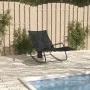 Tumbona de acero y textilene negra by vidaXL, Loungers - Ref: Foro24-317591, Price: 74,89 €, Discount: %