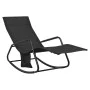 Tumbona de acero y textilene negra by vidaXL, Loungers - Ref: Foro24-317591, Price: 74,89 €, Discount: %