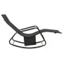 Tumbona de acero y textilene negra by vidaXL, Loungers - Ref: Foro24-317591, Price: 74,89 €, Discount: %