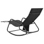 Tumbona de acero y textilene negra by vidaXL, Loungers - Ref: Foro24-317591, Price: 74,89 €, Discount: %