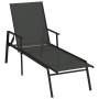 Tumbona de acero y tela textilene negro de vidaXL, Tumbonas - Ref: Foro24-317595, Precio: 149,60 €, Descuento: %