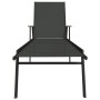Tumbona de acero y tela textilene negro de vidaXL, Tumbonas - Ref: Foro24-317595, Precio: 149,60 €, Descuento: %