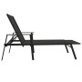 Tumbona de acero y tela textilene negro de vidaXL, Tumbonas - Ref: Foro24-317595, Precio: 149,60 €, Descuento: %
