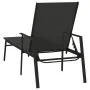 Tumbona de acero y tela textilene negro de vidaXL, Tumbonas - Ref: Foro24-317595, Precio: 152,59 €, Descuento: %