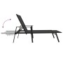 Tumbona de acero y tela textilene negro de vidaXL, Tumbonas - Ref: Foro24-317595, Precio: 149,60 €, Descuento: %