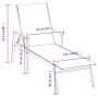 Tumbona de acero y tela textilene negro de vidaXL, Tumbonas - Ref: Foro24-317595, Precio: 152,59 €, Descuento: %
