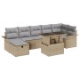 Juego de Sofá de Jardín de 8 Piezas con Cojines Beige Poliratán by , Outdoor sofas - Ref: Foro24-3359687, Price: 564,04 €, Di...
