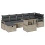 Conjunto de Sofá de Jardín de 8 Piezas con Cojines Gris Claro de Ratán by , Outdoor sofas - Ref: Foro24-3359809, Price: 598,4...