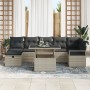 Conjunto de Sofá de Jardín de 8 Piezas con Cojines Gris Claro de Ratán by , Outdoor sofas - Ref: Foro24-3359809, Price: 598,4...