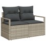 Conjunto de Sofá de Jardín de 8 Piezas con Cojines Gris Claro de Ratán by , Outdoor sofas - Ref: Foro24-3359809, Price: 598,4...