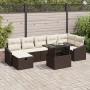 Juego de Sofás de Jardín de 8 Piezas con Cojines Marrón Ratán Poliéster by , Outdoor sofas - Ref: Foro24-3359845, Price: 575,...
