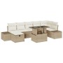 Juego de Sofá de Jardín de 8 Piezas con Cojines Beige Ratán Poliéster von , Outdoor-Sofas - Ref: Foro24-3359888, Preis: 591,5...