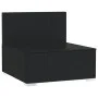 Sofá central para jardín con cojines ratán sintético negro by vidaXL, Modular outdoor sofas - Ref: Foro24-317493, Price: 90,5...
