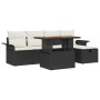 Conjunto de Sofá de Jardín de 6 Piezas con Cojines Negros de Poliratán von , Outdoor-Sofas - Ref: Foro24-3359904, Preis: 405,...