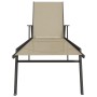 Sonnenliege aus Stahl und cremefarbenem Textilene-Gewebe von vidaXL, Liegen - Ref: Foro24-317597, Preis: 123,77 €, Rabatt: %