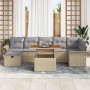 Conjunto de Sofás de Jardín de 8 Piezas con Cojines Beige Poliratán | Foro24.es | Tu tienda online para hogar, jardín y más Foro24.es