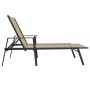 Sonnenliege aus Stahl und cremefarbenem Textilene-Gewebe von vidaXL, Liegen - Ref: Foro24-317597, Preis: 123,77 €, Rabatt: %