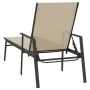 Sonnenliege aus Stahl und cremefarbenem Textilene-Gewebe von vidaXL, Liegen - Ref: Foro24-317597, Preis: 131,56 €, Rabatt: %
