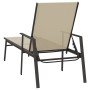 Steel and cream textilene fabric sun lounger by vidaXL, Loungers - Ref: Foro24-317597, Price: 123,77 €, Discount: %