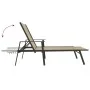 Sonnenliege aus Stahl und cremefarbenem Textilene-Gewebe von vidaXL, Liegen - Ref: Foro24-317597, Preis: 131,56 €, Rabatt: %