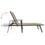 Steel and cream textilene fabric sun lounger by vidaXL, Loungers - Ref: Foro24-317597, Price: 123,77 €, Discount: %