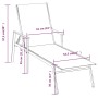 Sonnenliege aus Stahl und cremefarbenem Textilene-Gewebe von vidaXL, Liegen - Ref: Foro24-317597, Preis: 123,77 €, Rabatt: %