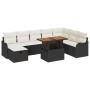 Sofá Jardín de 9 Piezas Negro Poliratán, Sofá Jardín 2 Plazas Negro Poliratán by , Outdoor sofas - Ref: Foro24-3359953, Price...