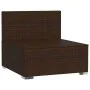 Central garden sofa with brown synthetic rattan cushions by vidaXL, Modular outdoor sofas - Ref: Foro24-317504, Price: 87,79 ...