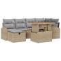 Juego de Sofá de Jardín de 7 Piezas con Cojines Beige de Ratán de Polietileno by , Outdoor sofas - Ref: Foro24-3359969, Price...