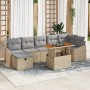 Juego de Sofás de Jardín de 8 Piezas con Cojines Beige de Ratán Polímero by , Outdoor sofas - Ref: Foro24-3360032, Price: 549...