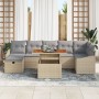 Juego de Sofás de Jardín de 8 Piezas con Cojines Beige de Ratán Polímero by , Outdoor sofas - Ref: Foro24-3360032, Price: 549...