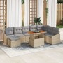 Conjunto de sofá de jardín de 9 piezas con cojines beige de ratán sintético by , Outdoor sofas - Ref: Foro24-3360039, Price: ...
