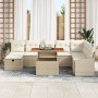 Conjunto de sofá de jardín de 9 piezas con cojines beige de ratán sintético by , Outdoor sofas - Ref: Foro24-3360040, Price: ...